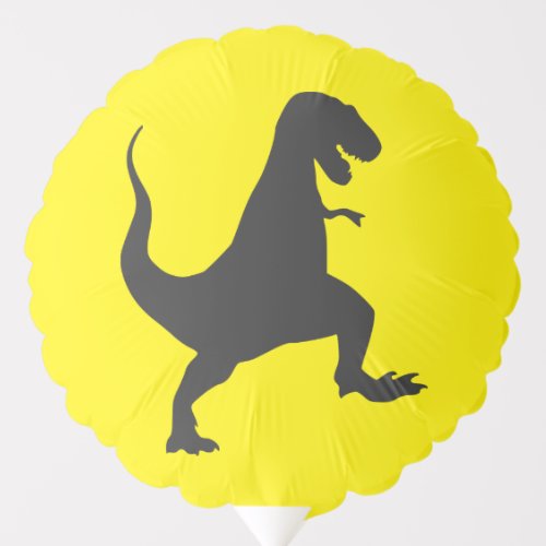 Dinosaur Birthday Party T Rex Tyrannosaurus Yellow Balloon