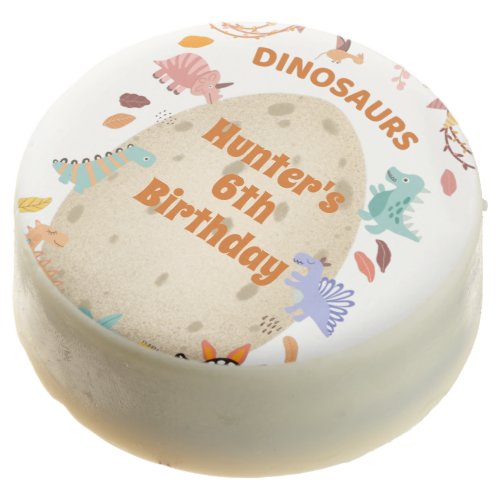 Dinosaur Birthday Party with Giant Dino Egg    Chocolate Covered Oreo