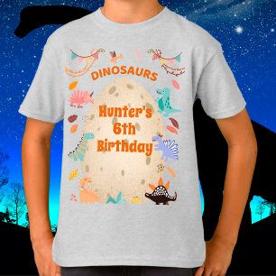 Dinosaur Birthday Party with Giant Dino Egg T-Shirt