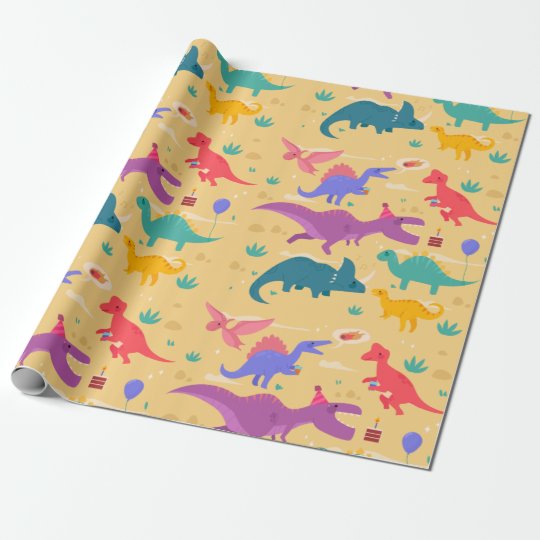 Dinosaur Birthday Party Wrapping Paper