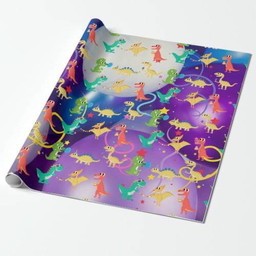 Dinosaur Birthday Party Wrapping Paper