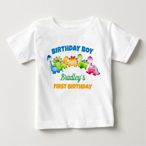 Dinosaur birthday personalized matching family  baby T_Shirt