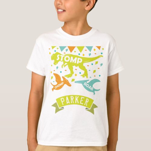 Dinosaur Birthday Personalized T_Shirt