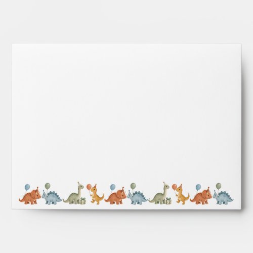 Dinosaur Birthday Stomp Party Envelope