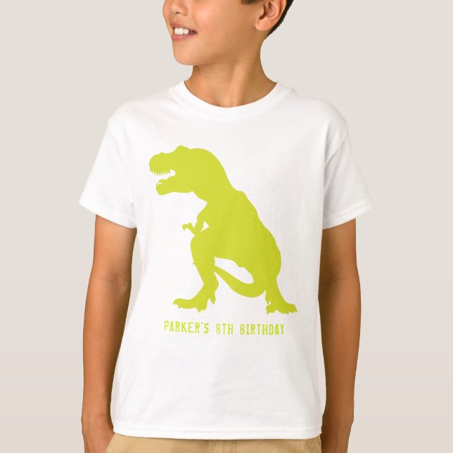 Dinosaur Birthday T Rex  Personalized T-Shirt (Front)