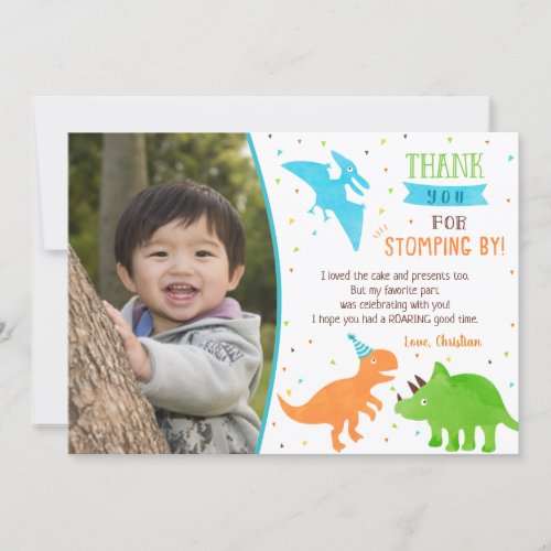 Dinosaur Birthday Thank You Cards