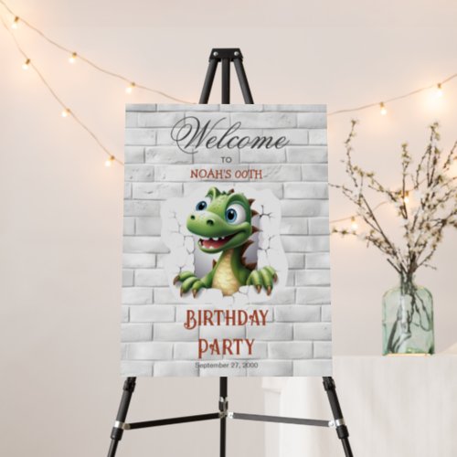 Dinosaur Birthday Welcome Foam Board