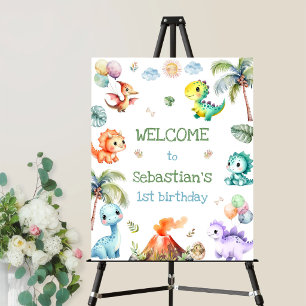 Dinosaur Birthday Welcome Sign