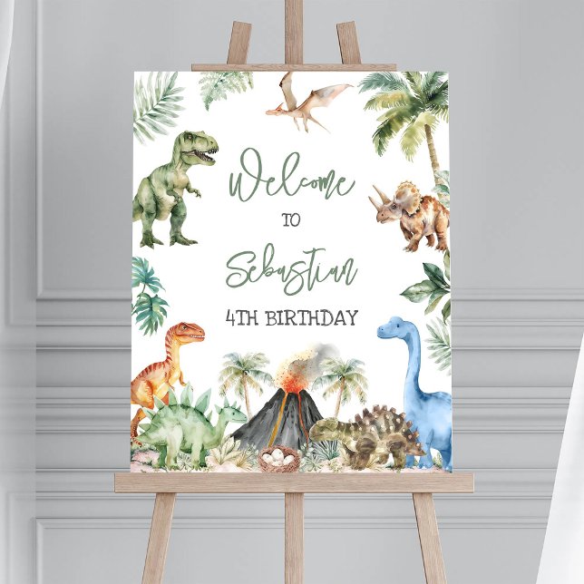 Dinosaur Birthday Welcome Sign (Creator Uploaded)