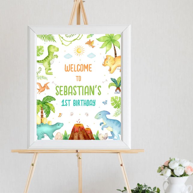 Dinosaur Birthday Welcome Sign (Creator Uploaded)