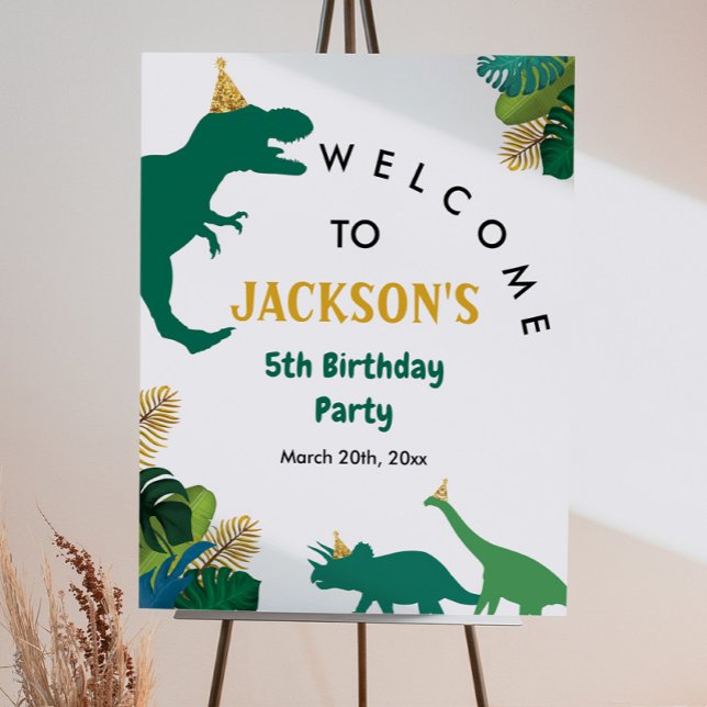 Dinosaur Birthday Welcome Sign (Creator Uploaded)