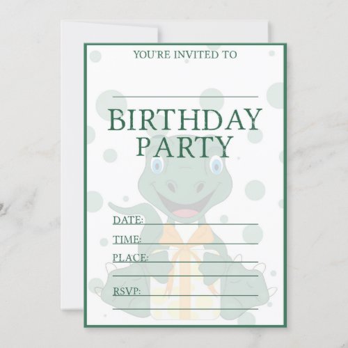 Dinosaur Bithday Invitation