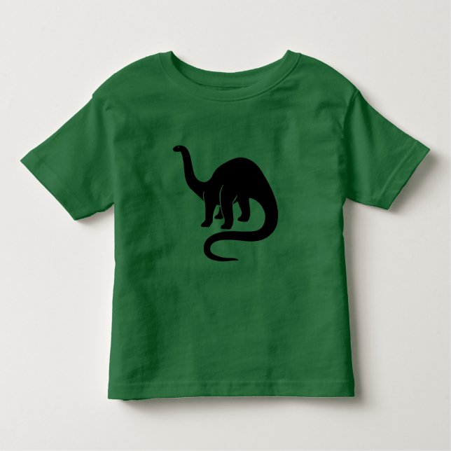 Dinosaur -  Black Toddler T-shirt (Front)