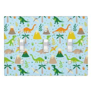 Dinosaur Blue Green Orange Light Switch Cover
