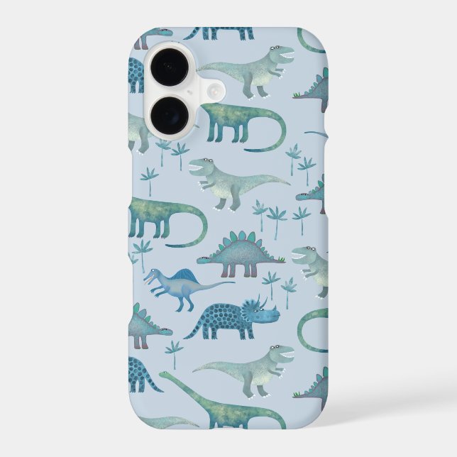 Dinosaur Blue Pattern Iphone Case (Back)