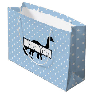 Dinosaur Blue Poker Pattern For You Large Boy Bag