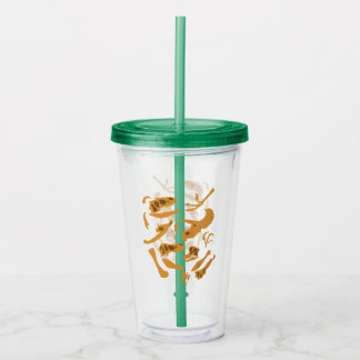 Dinosaur Bones Acrylic Tumbler