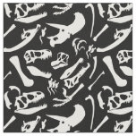 Dinosaur Bones (Black) Fabric