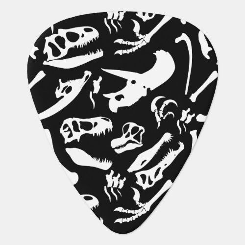 Dinosaur Bones Black Guitar Pick