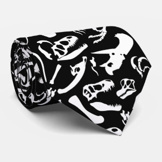 Dinosaur Bones (Black) Tie