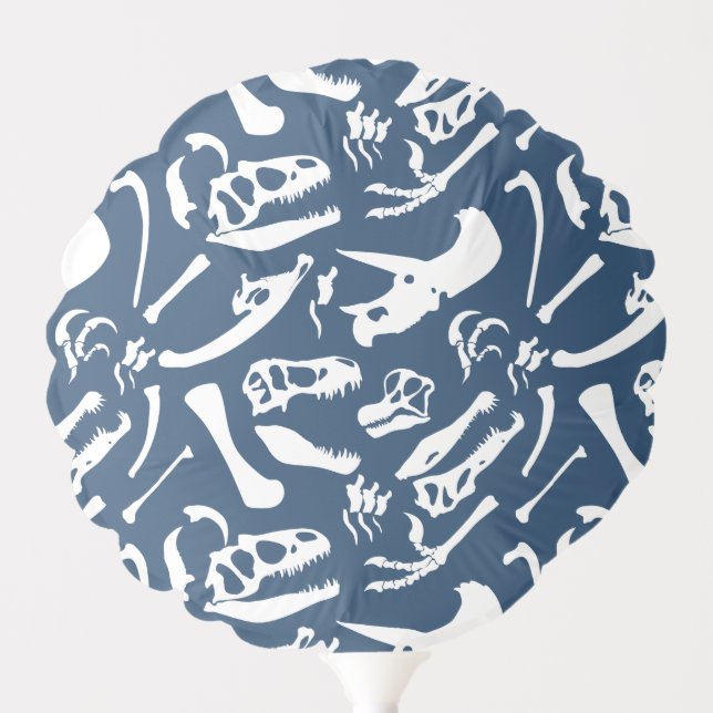 Dinosaur Bones (Blue) Balloon (Front)