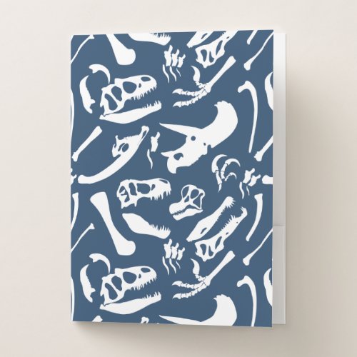 Dinosaur Bones (Blue) Pocket Folder