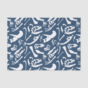 Dinosaur Bones (Blue) Tissue Paper