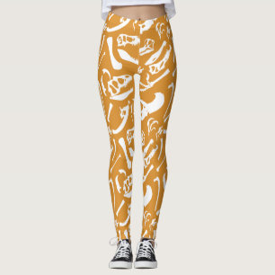 Dinosaur Bones (Gold) Leggings