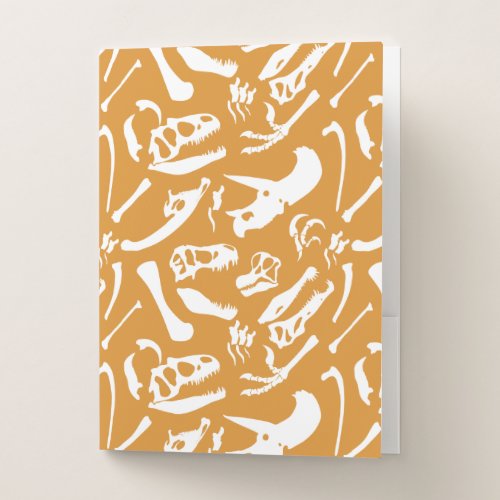 Dinosaur Bones (Gold) Pocket Folder