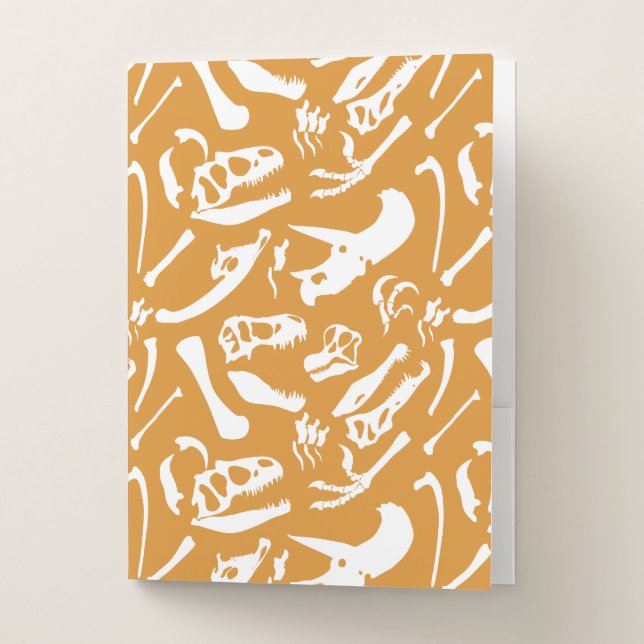 Dinosaur Bones (Gold) Pocket Folder (Front)