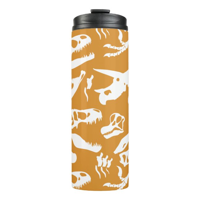Dinosaur Bones (Gold) Thermal Tumbler (Front)
