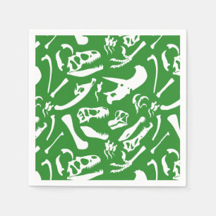 Dinosaur Bones (Green) Napkins