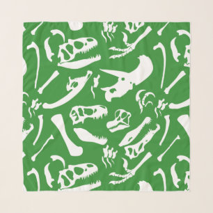 Dinosaur Bones (Green) Scarf