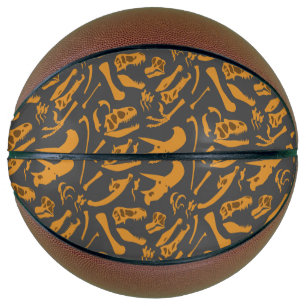 Dinosaur Bones (Grey) Basketball