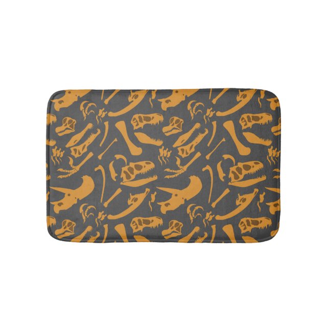 Dinosaur Bones (Grey) Bathroom Mat (Front)