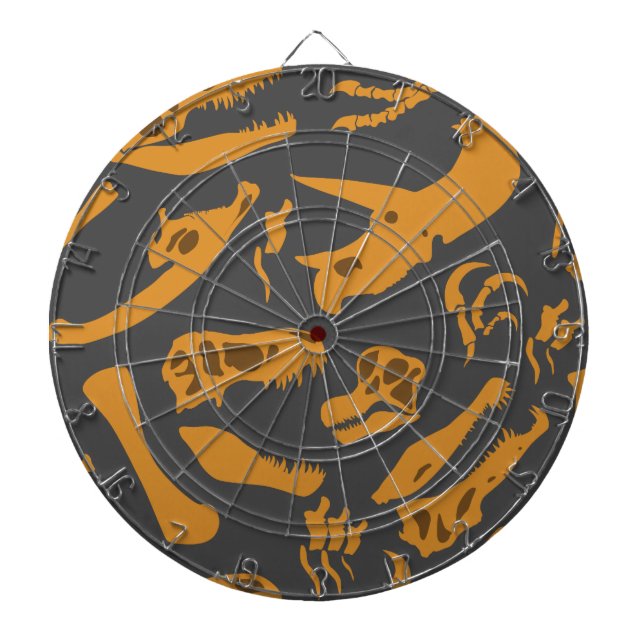 Dinosaur Bones (Grey) Dart Board (Front)