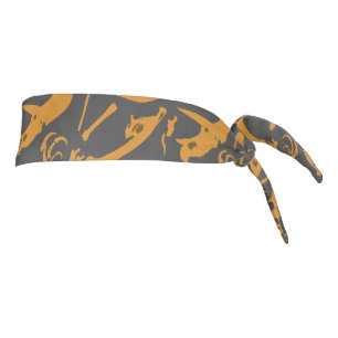 Dinosaur Bones (Grey) Tie Headband