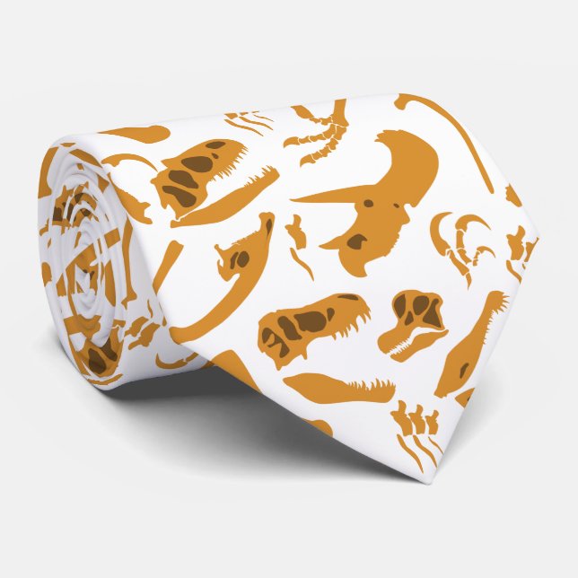 Dinosaur Bones Neck Tie (Rolled)