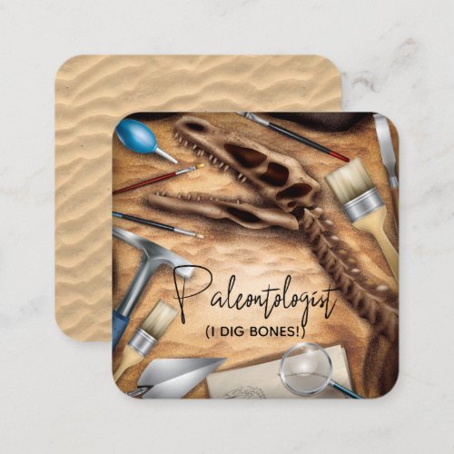 dinosaur bones paleontologist business card