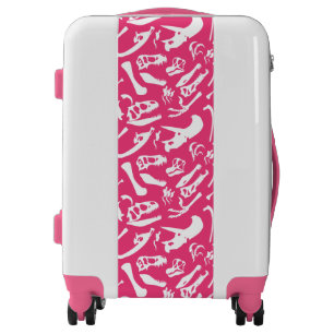 Dinosaur Bones (Pink) Luggage