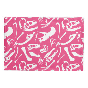 Dinosaur Bones (pink) Pillowcase