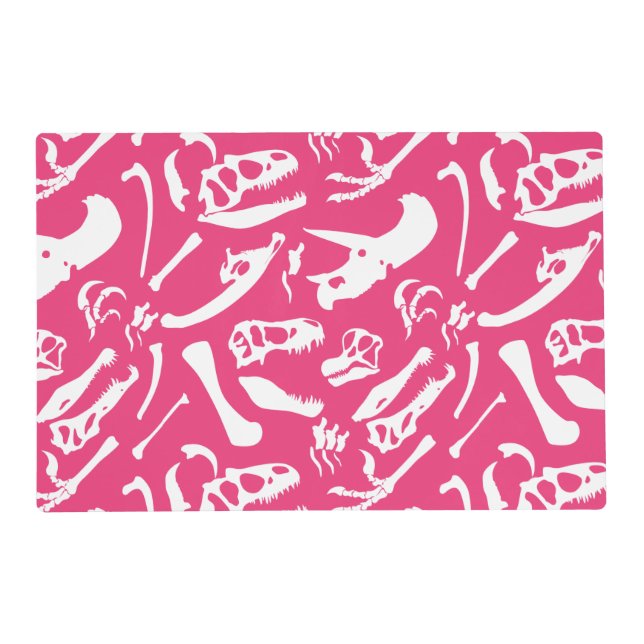 Dinosaur Bones (Pink) Placemat (Front)