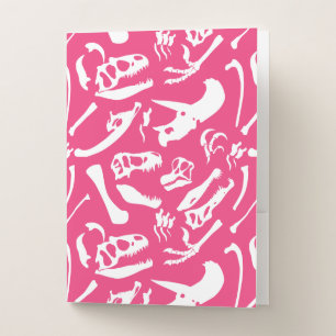 Dinosaur Bones (Pink) Pocket Folder