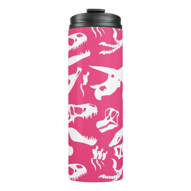 Dinosaur Bones (Pink) Thermal Tumbler (Front)