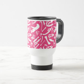Dinosaur Bones (Pink) Travel Mug