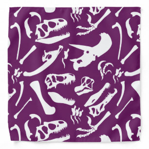Dinosaur Bones (Purple) Bandana