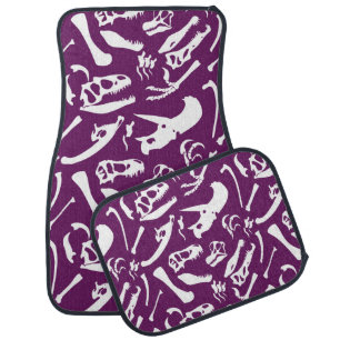 Dinosaur Bones (Purple) Car Floor Mat