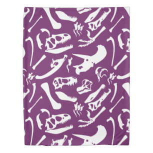 Dinosaur Bones (Purple) Duvet Cover