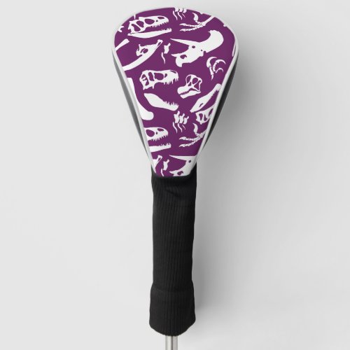 Dinosaur Bones Purple Golf Head Cover
