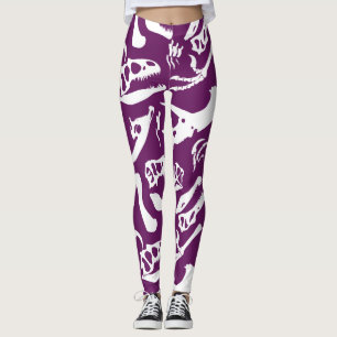 Dinosaur Bones (Purple) Leggings